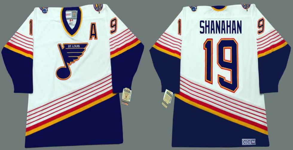 2019 Men St.Louis Blues #19 Shanahan white CCM NHL jerseys